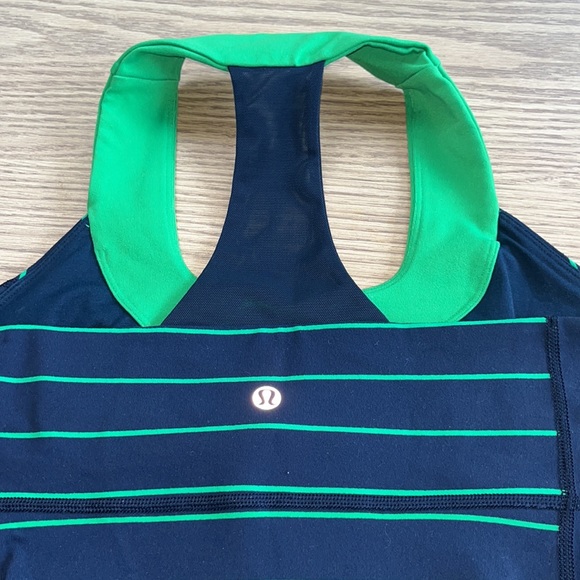 Lululemon Scoop Neck Tank Luon Stripe Inkwell NO SIZE DOT - Picture 14 of 14